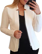 Damen Bikerjacke mit innovativem Schnitt und praktischen Reißverschlussdetails R&B