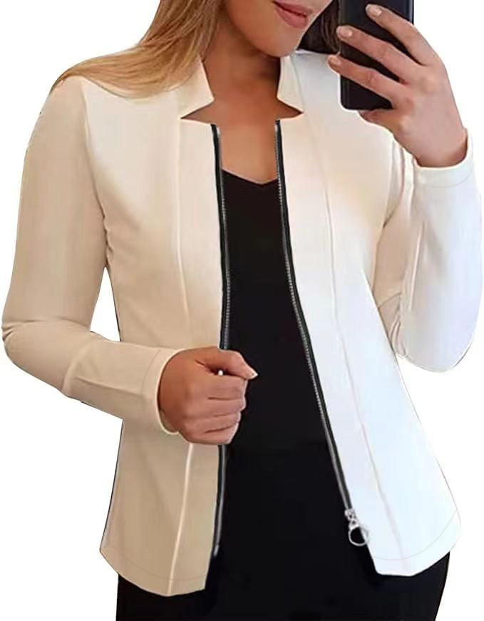 Damen Bikerjacke mit innovativem Schnitt und praktischen Reißverschlussdetails R&B