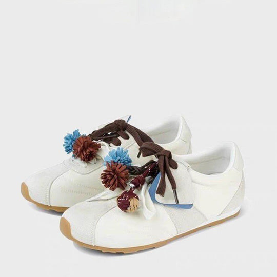 Damen modische Sneaker mit Blumenapplikationen R&B