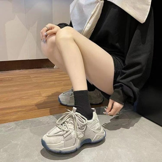 Damen Sportliche chunky Sneakers mit atmungsaktiver Oberflächenstruktur R&B