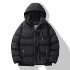 Herren isolierte Übergangsjacke mit Druckknopf und hochklappbarem Kragen