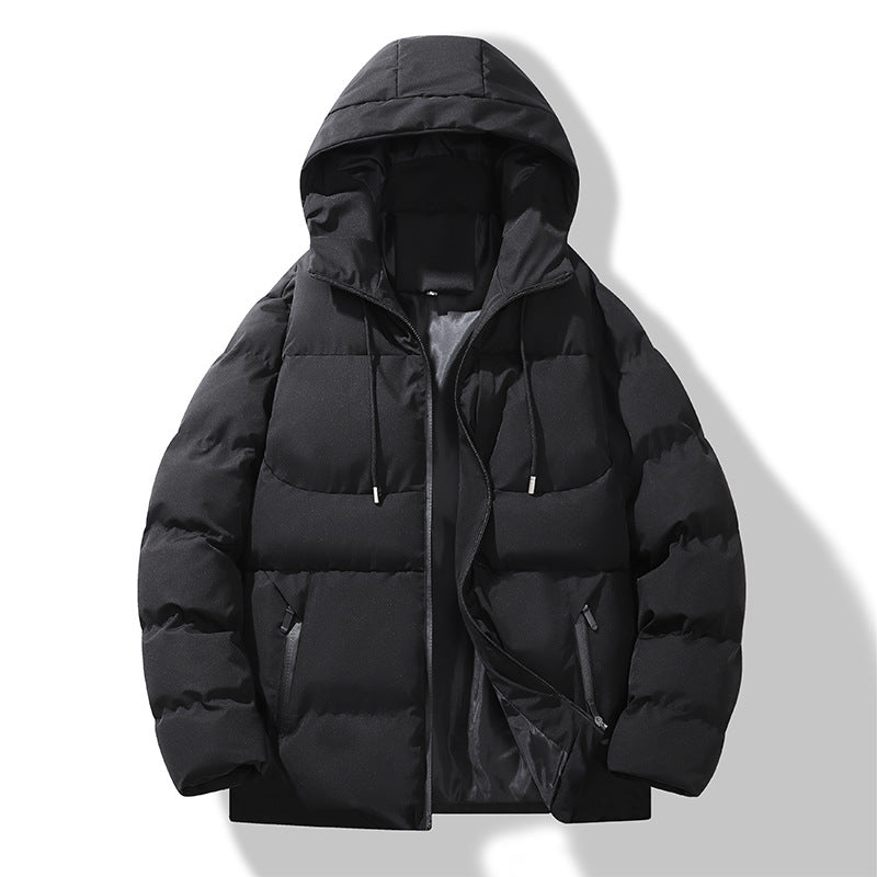 Herren isolierte Übergangsjacke mit Druckknopf und hochklappbarem Kragen