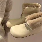 Damen Kuschelige Hausschuh-Stiefel mit flauschigem Innenfutter R&B
