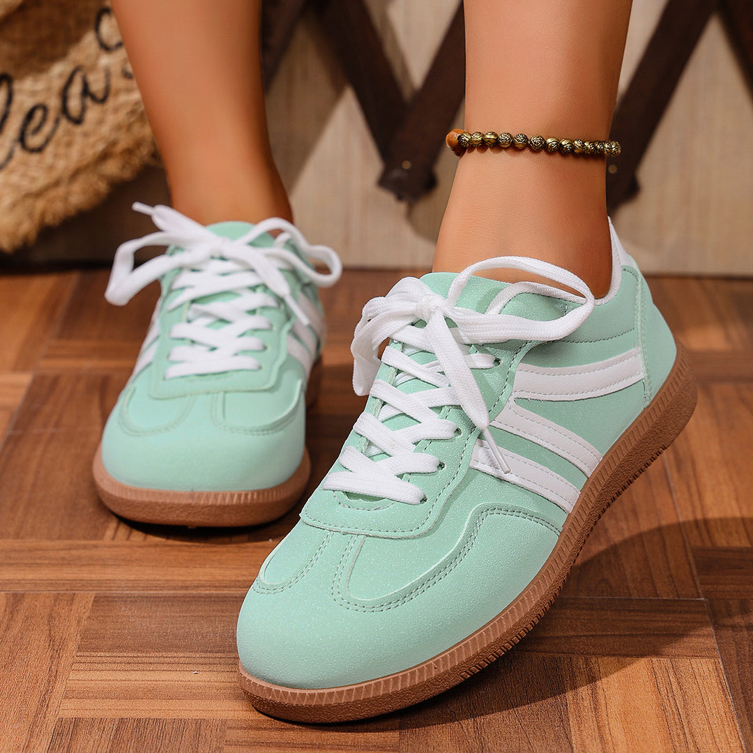 Damen Modische Sneakers mit schimmerndem Obermaterial und rutschfester Sohle R&B