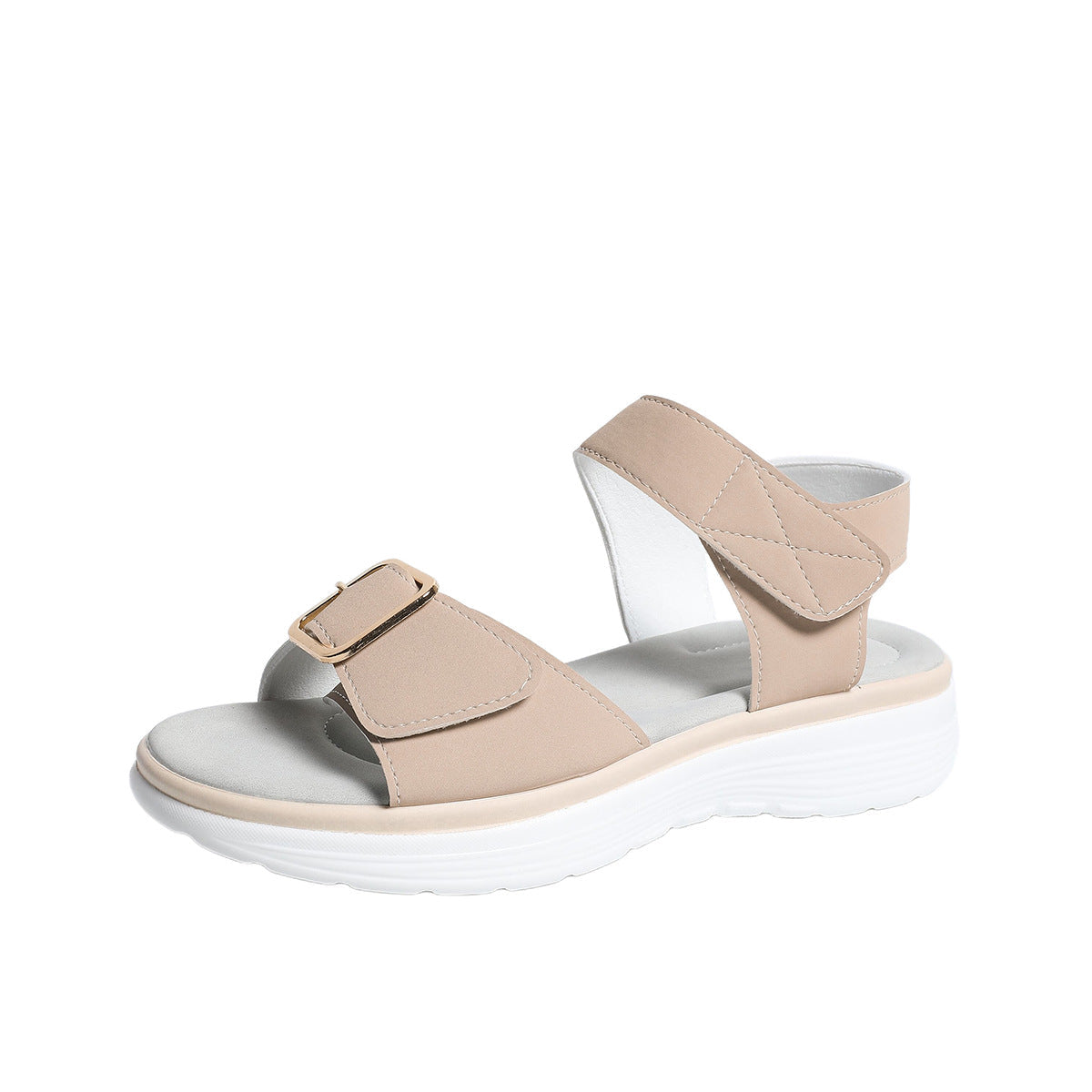 Damen Bequeme Sandalen mit verstellbarem Klettverschluss und modischem Design EB