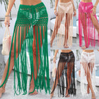 Damen gehäkelter Bikini und Strandsarong mit Fransen R&B