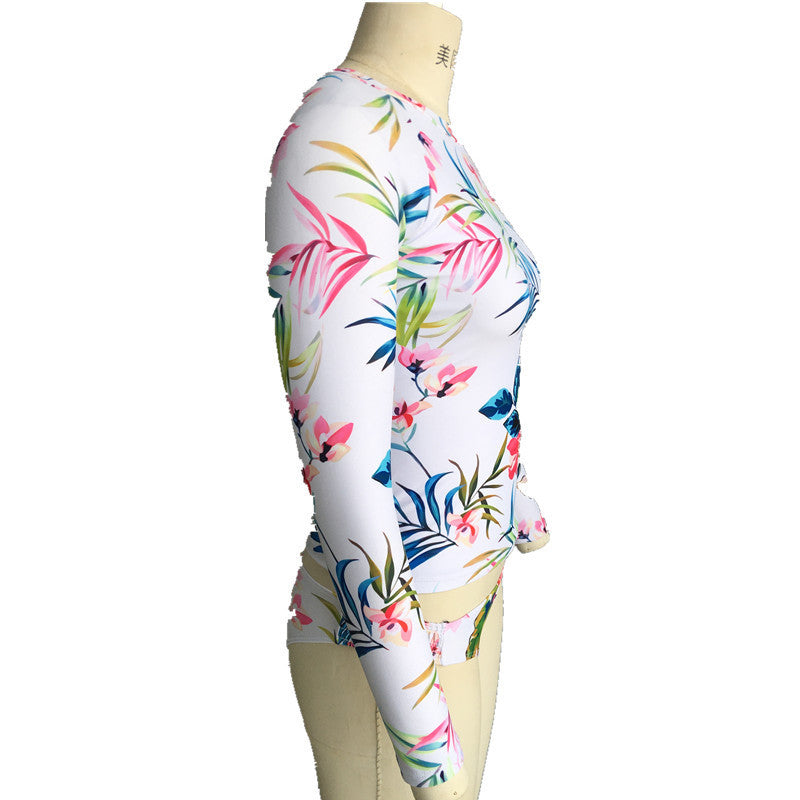 Damen Longsleeve Badeset mit floralen Mustern und UV-Schutz R&B