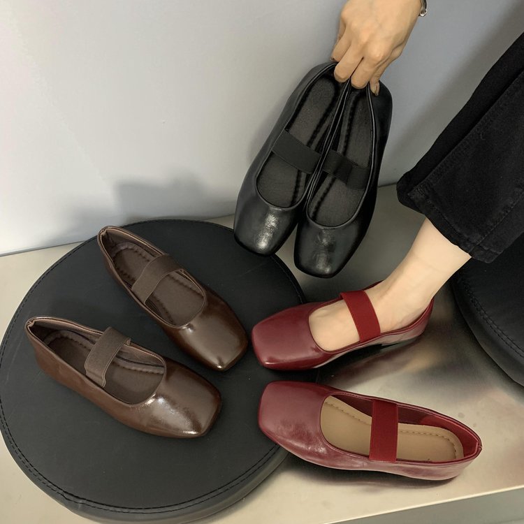 Damen Ballerinas mit elastischem Riemen und elegantem Design R&B