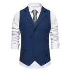 Herren elegante Weste mit modernem Hahnentritt-Muster