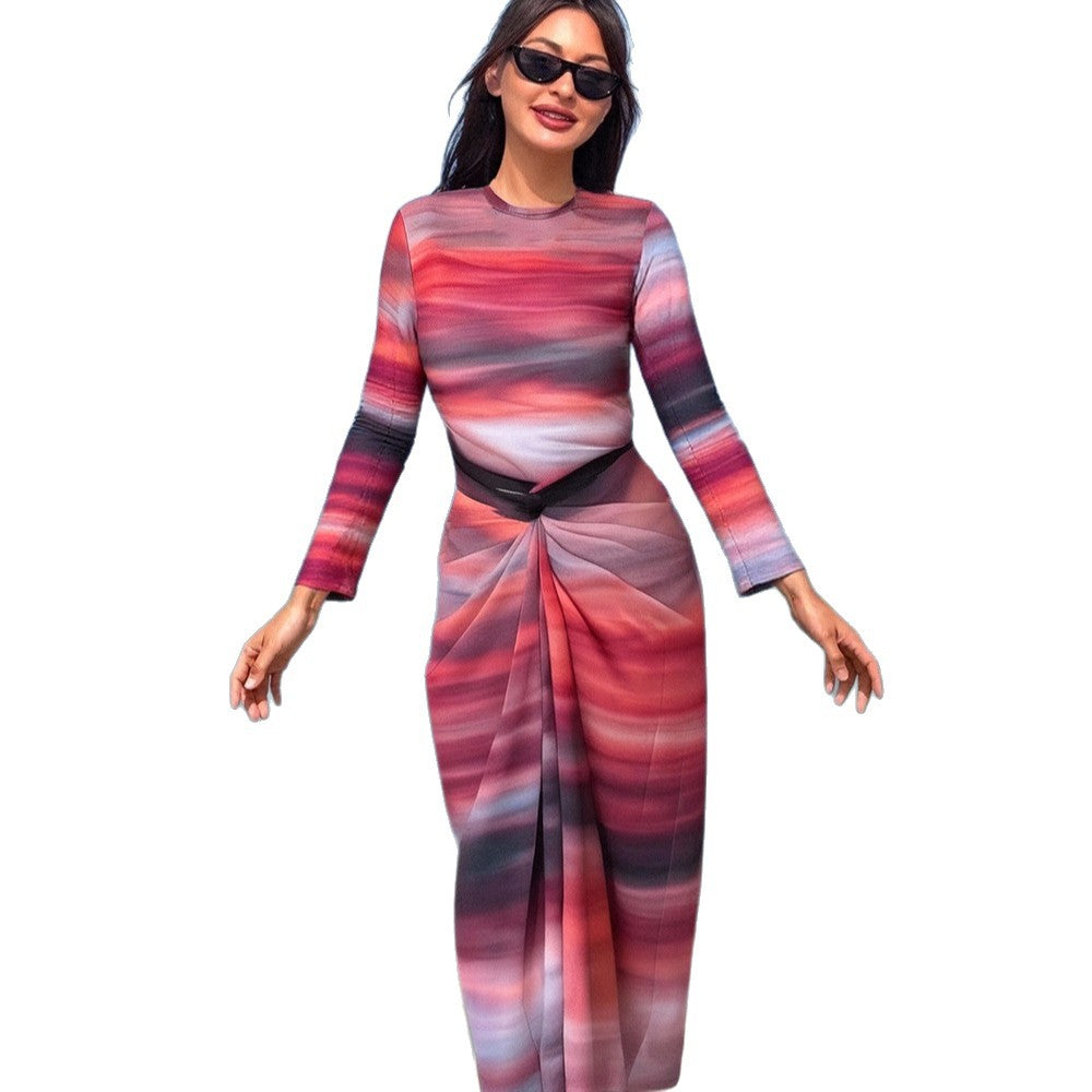 Damen eleganter Strandanzug mit Wickeloptik R&B