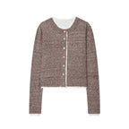 Damen Kurze Strickjacke mit Knopfdetails R&B