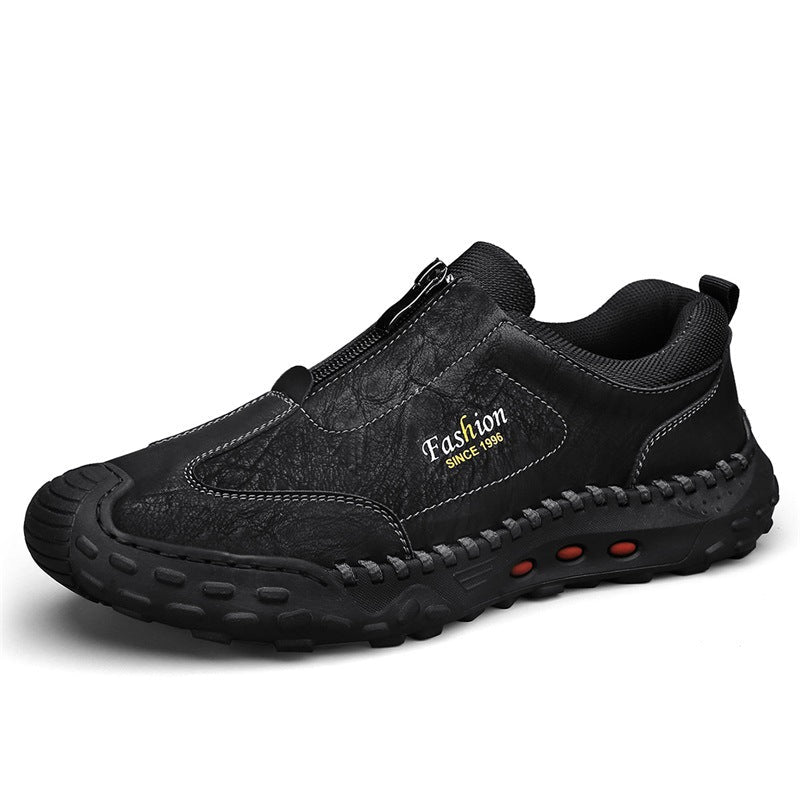 Damen Bequeme Slip-On Freizeitschuhe mit Reißverschluss R&B