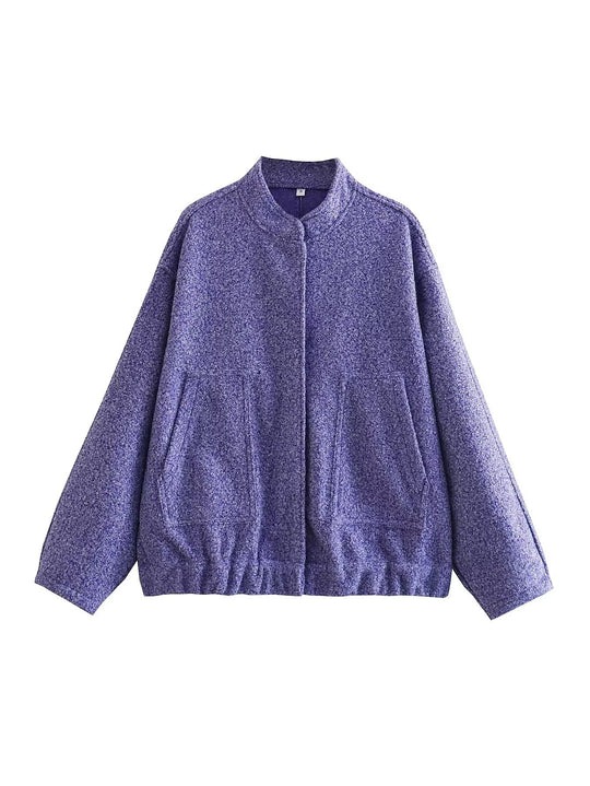 Damen Übergangsjacke mit modernem Stoffmix und praktischen Taschen R&B