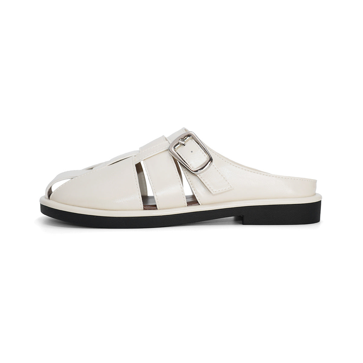 Damen elegante offene Clogs mit modischem Schnallen-Design