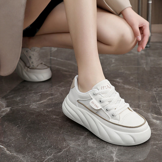 Damen trendige Chunky Sneakers mit hochgezogener Sohle und atmungsaktivem Obermaterial R&B