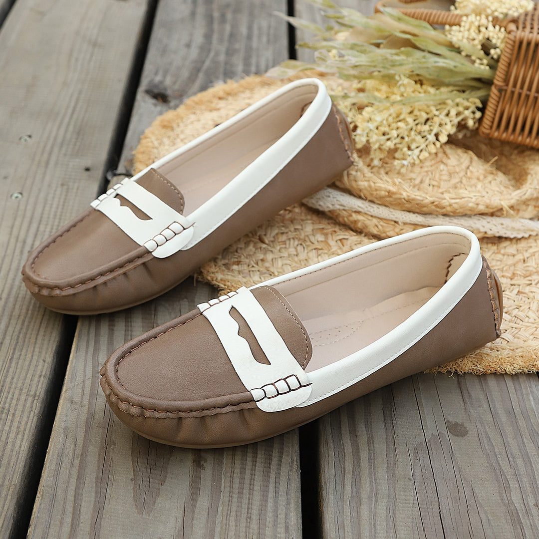 Damen Mokassin-Schuhe mit eleganter Lederverarbeitung R&B