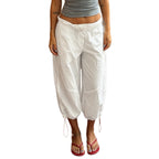 Damen Sportliche Relaxed-Fit Jogginghose mit verstellbarem Bund R&B