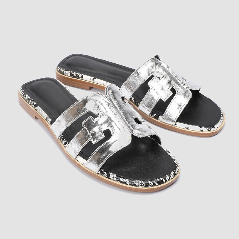 Damen modische Slides mit eleganten Akzenten R&B