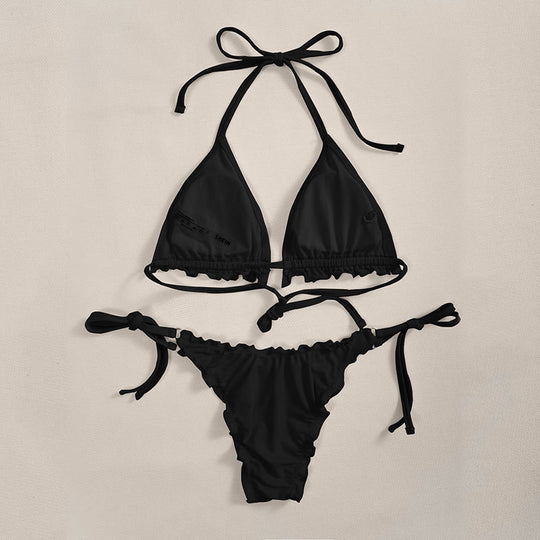 Damen Triangel-Bikini mit verspieltem Rüschendesign R&B