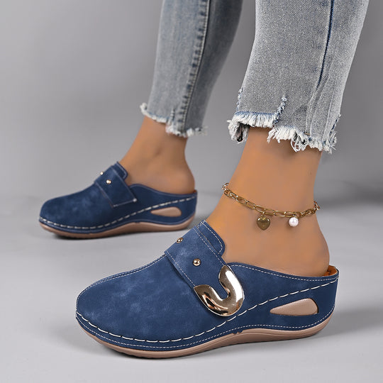 Damen bequeme und modische Clogs mit eleganten Akzenten R&B