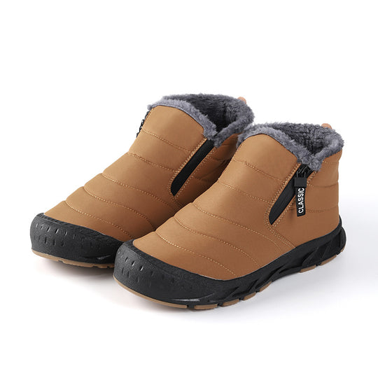 Damen gefütterte Winterboots mit rutschfester Sohle und praktischem Klettverschluss R&B