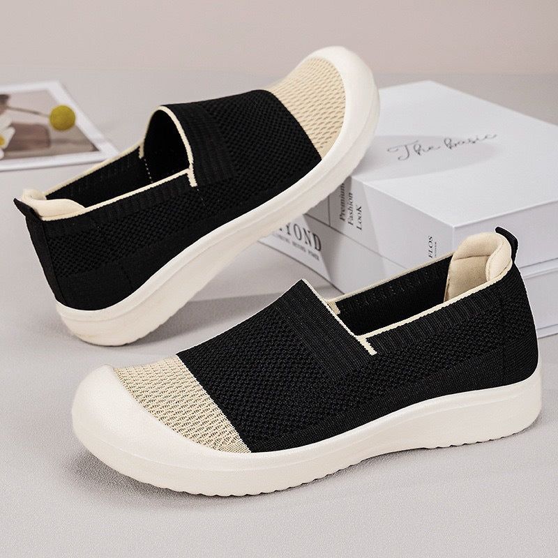 Damen Slip-On Sneakers mit elastischem Einstieg und atmungsaktivem Obermaterial R&B