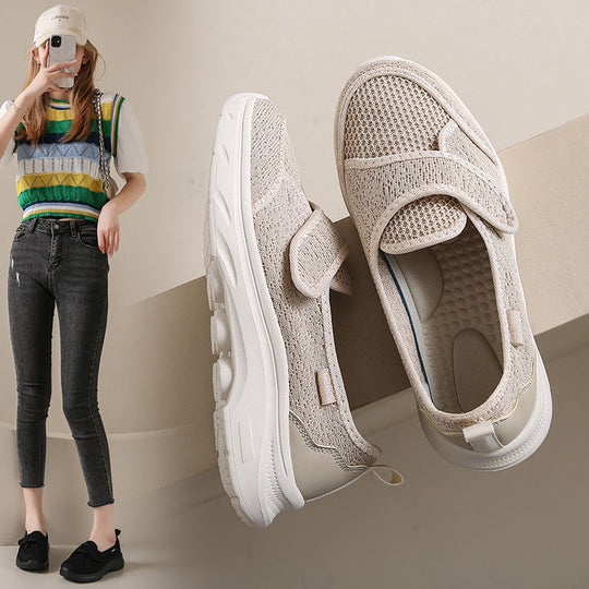 Damen Komfortable Slip-On Sneakers mit elastischem Einstieg R&B