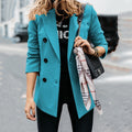 Damen eleganter taillierter Blazer mit doppelter Knopfleiste R&B