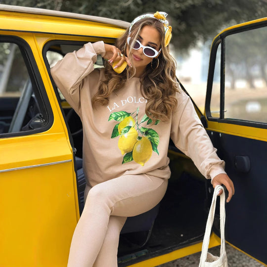 Damen lässiges Sweatshirt und bequeme Leggings Set R&B