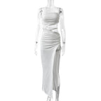Damen Set mit Cropped Top und Maxirock mit Raffung
