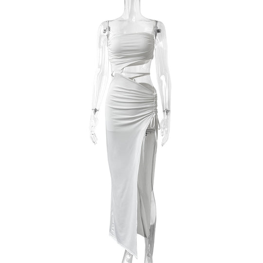 Damen Set mit Cropped Top und Maxirock mit Raffung R&B