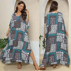 Damen lässiges Maxikleid im Patchwork-Design R&B