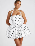 Damen Ballonkleid mit Schnittführung und großzügigem Ausschnitt EB