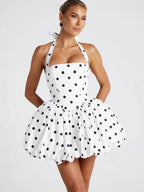 Damen Ballonkleid mit Schnittführung und großzügigem Ausschnitt EB