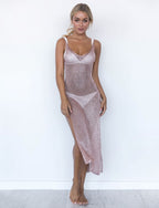 Damen Freizeit Maxikleid mit seitlichem Schlitz R&B