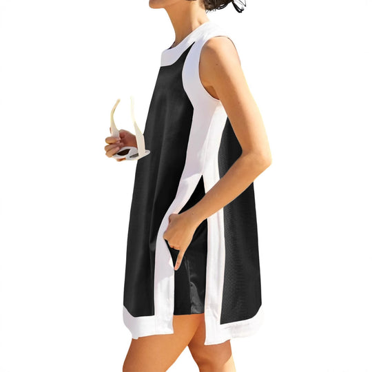 Damen lässiges Strandkleid mit praktischen Taschen R&B
