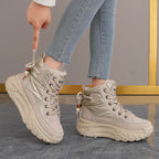 Damen modische hohe Sneakers mit isolierendem Futter und rutschfester Sohle R&B