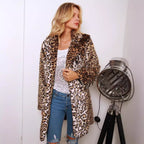 Damen Trendiger Leopardenfell-Cape R&B
