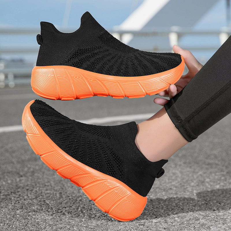 Damen Atmungsaktive Strick-Sneaker mit flexiblem Sohlenprofil