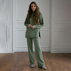 Damen komfortables Strick-Ensemble mit weitem Schnitt R&B
