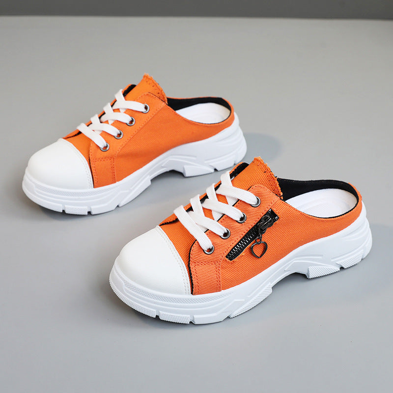 Damen Slipper Sneakers mit praktischem Reißverschluss und sportlicher Sohle R&B
