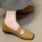 Damen Ballerinas mit verstellbarem Riemen und flexiblem Komfortfußbett R&B