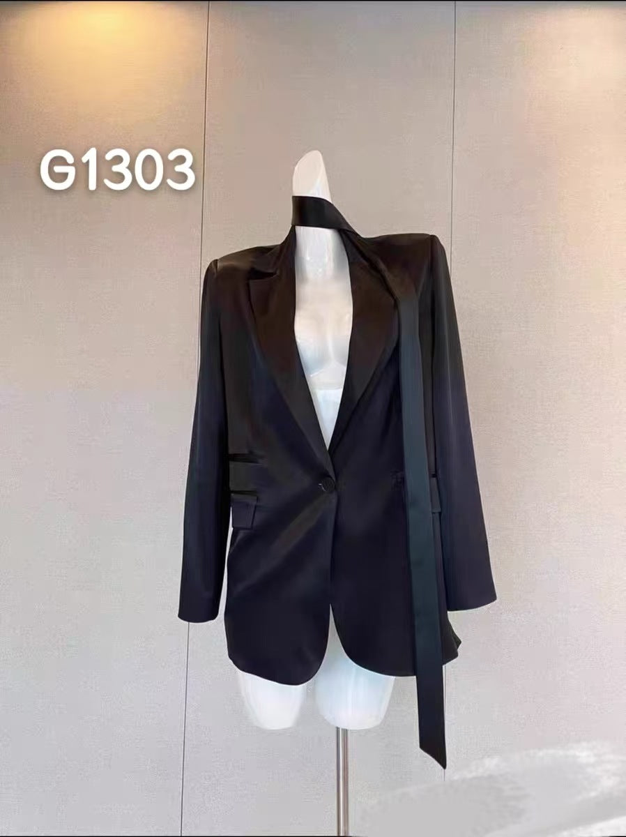 Damen Elegante Corsage-Bluse mit transparenten Ärmeln R&B