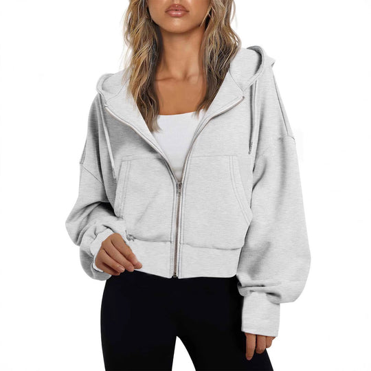 Damen modischer Kapuzenpullover mit lässigem Schnitt und praktischen Taschen R&B