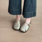 Damen Modische Mules mit verstellbarem Riemen und elastischer Sohle R&B