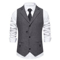 Herren elegante Weste mit modernem Hahnentritt-Muster