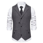 Herren elegante Weste mit modernem Hahnentritt-Muster
