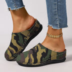 Damen Komfortable Clogs mit modischem Tierfell-Design und anatomischer Fußbettung R&B