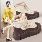 Damen Winterliche High-Top Stiefel mit kuscheligem Innenfutter und rutschfester Sohle R&B