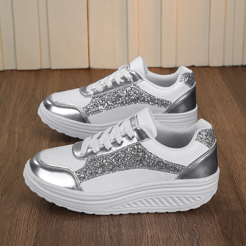 Damen Sneaker mit glitzernden Akzenten und bequemer Sohle